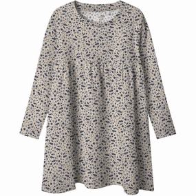 Name It Parchment Nmfnelia Ls Dress Pb Basic Mood Sunset Scene