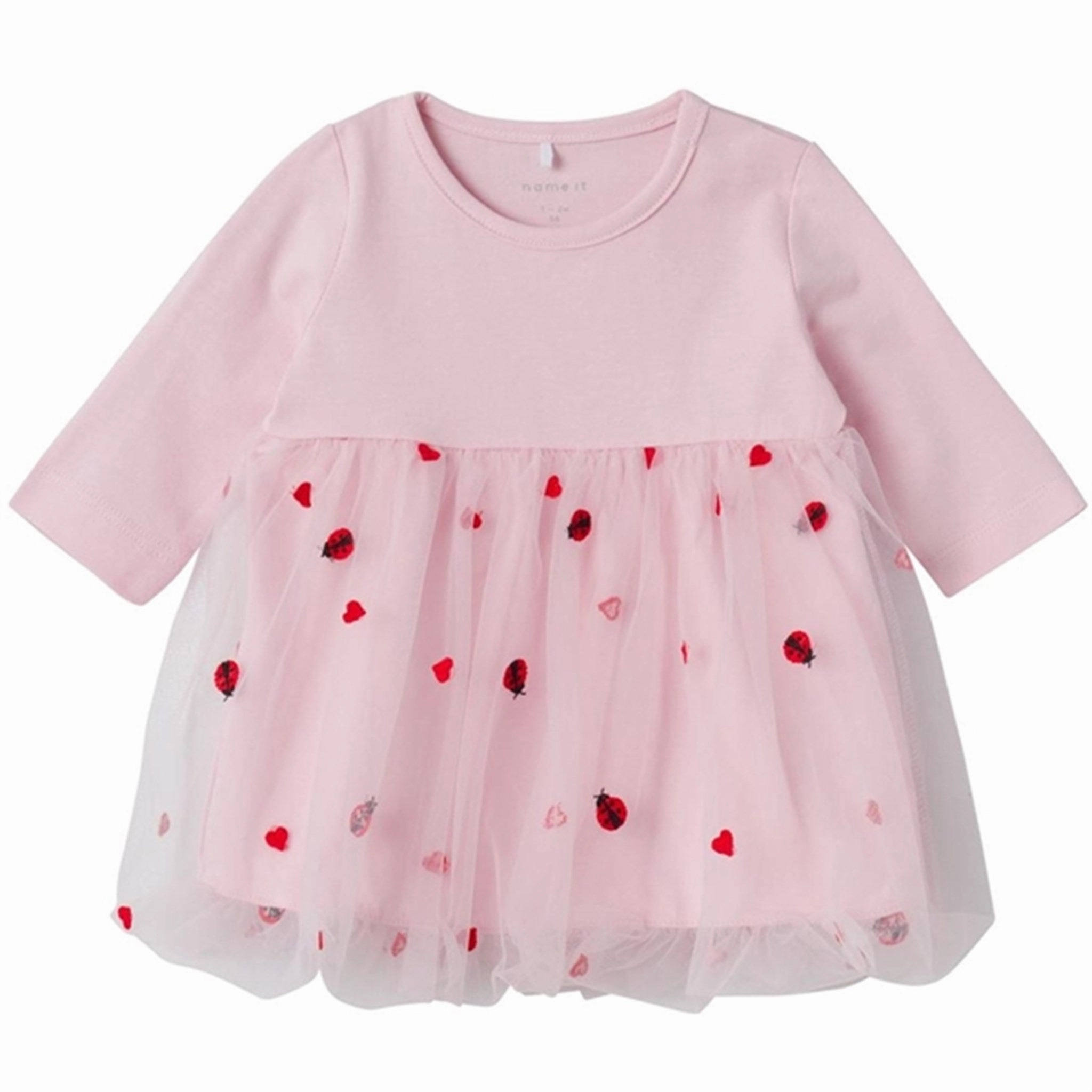 Name it Parfait Pink Floom Dress Vintage feel Relax Form