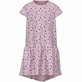 Practical-Style Trendy Layer Name It Parfait Pink Small Flowers Vigga Dress