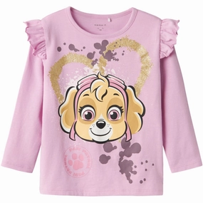 Graduation Attire Wrinkle-Free Name It Pastel Lavender Jutte Paw Patrol Blouse Noos