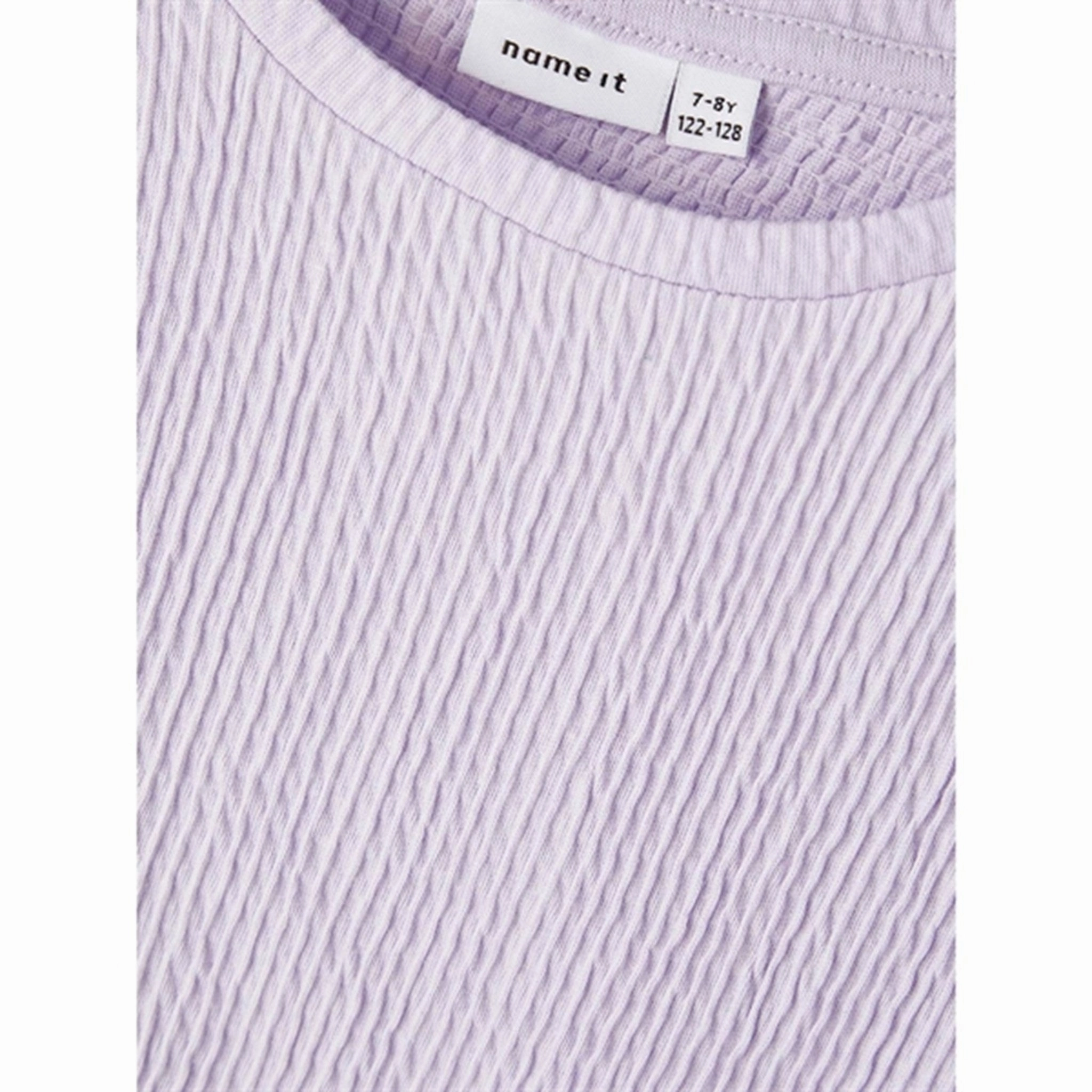 Printed Pattern Name it Pastel Lilac Demma Slim Blouse