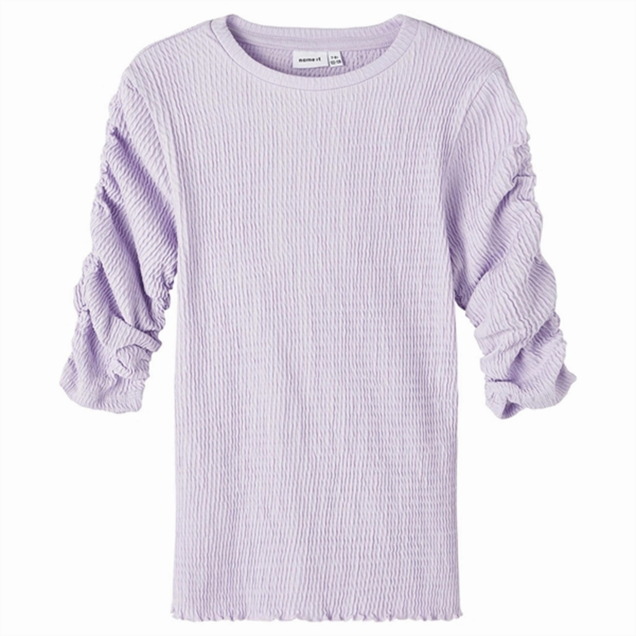 Name it Pastel Lilac Demma Slim Blouse Hidden Placket