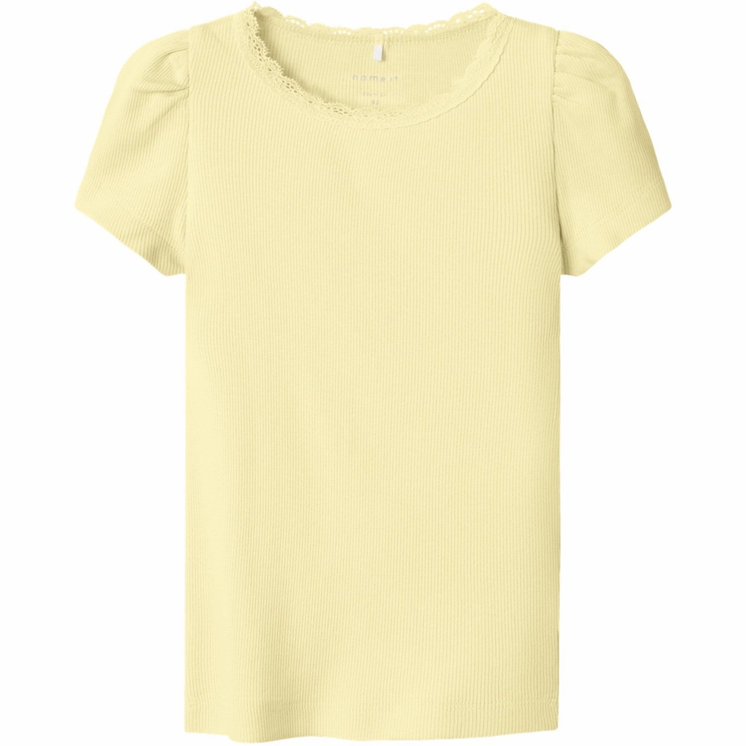 Name It Pastel Yellow Kab T-Shirt Noos Classic Design Crew Neck Design
