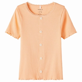 Name it Peach Nectar Frikki Slim T-Shirt Functional Side Gussets