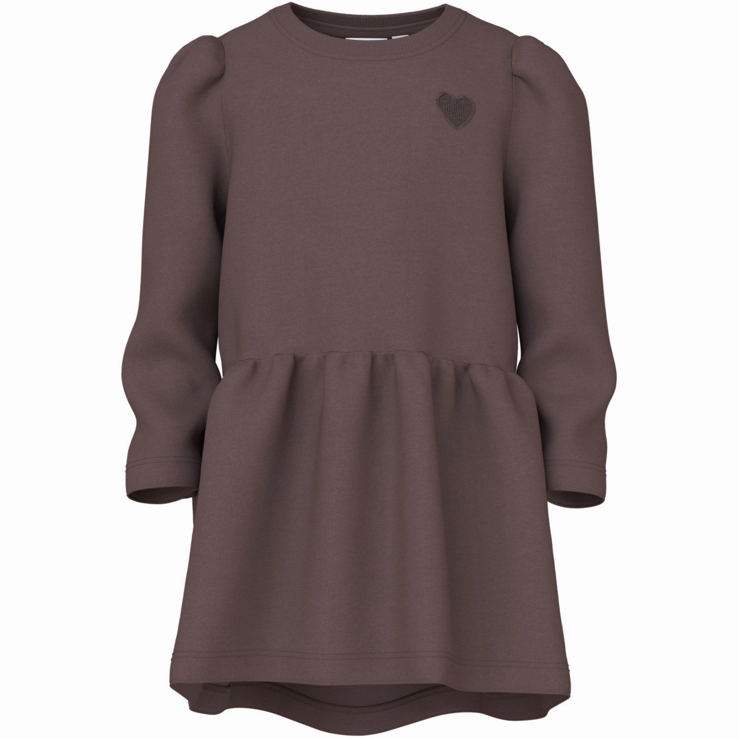 Minimalist Design Sporty Look Name It Peppercorn Heart Embroidery Nmfvima Ls Swe Dress Bru