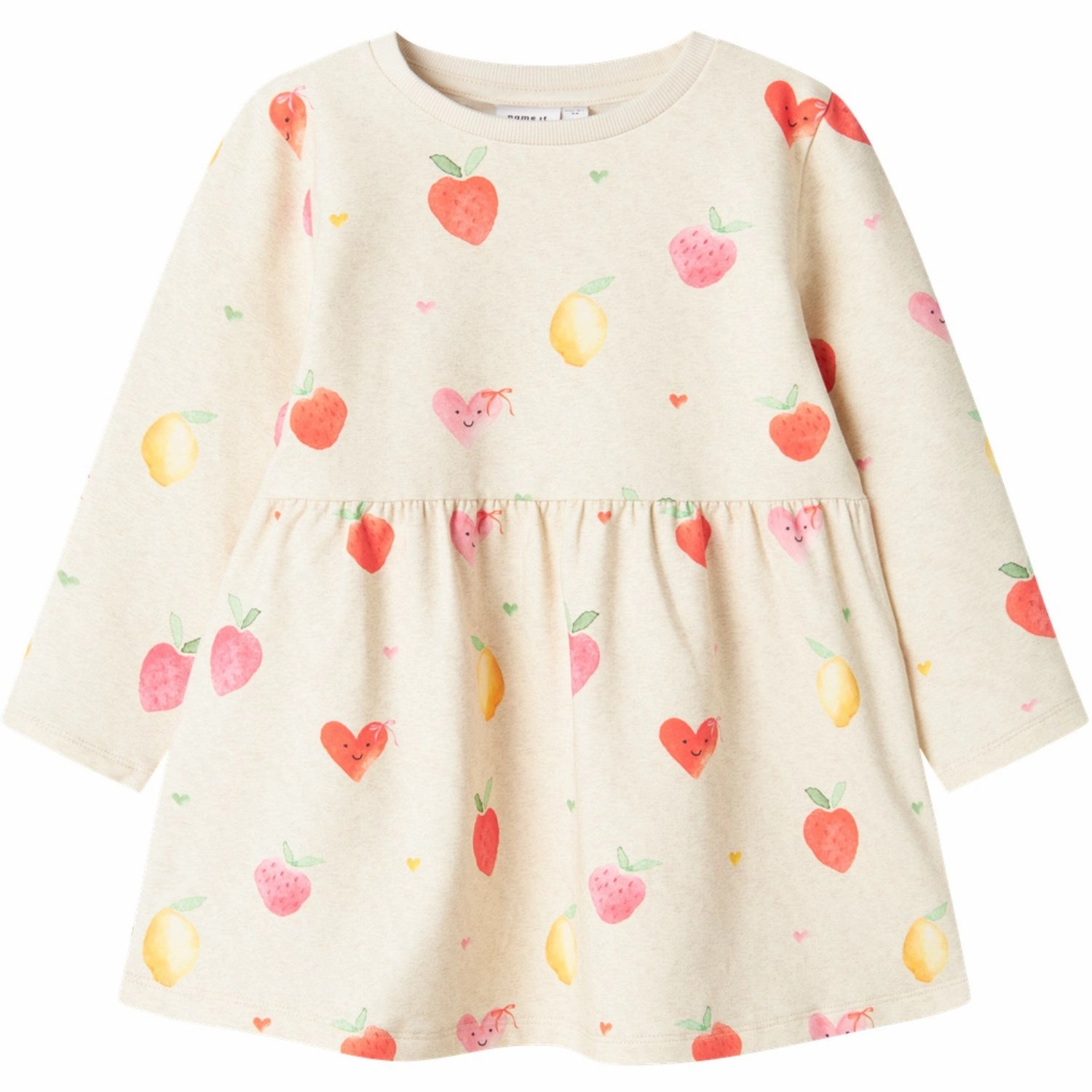 Name It Peyote Melange Folina Sweat Dress Striped-Pattern Side Pleats