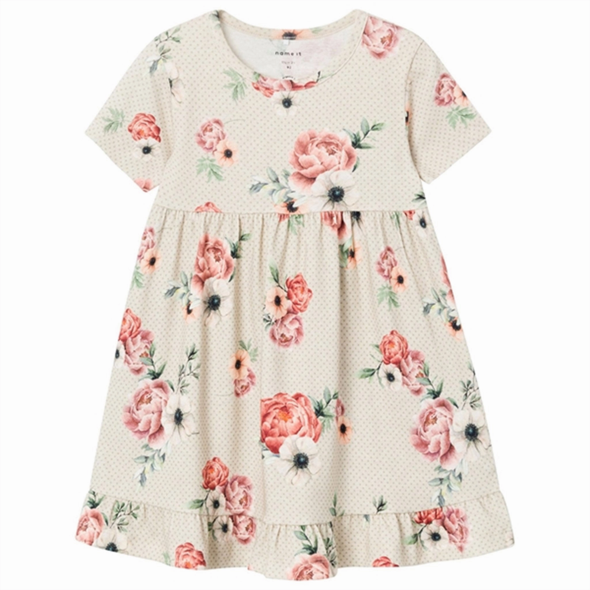 Name it Peyote Melange Holly Dress Easy Tones Soft Pleats