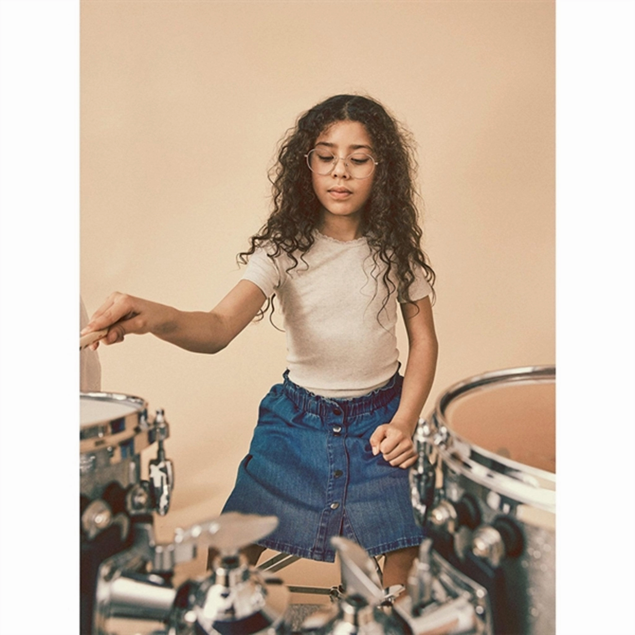 Name it Peyote Melange Kab Slim T-Shirt Noos VintageWashEffect Sporty Chic