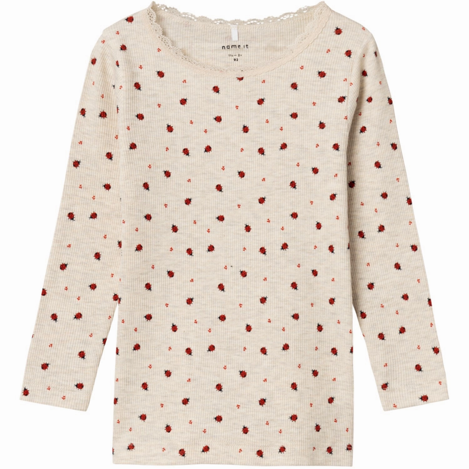 Name It Peyote Melange Nmfdab M Ls Top Minimalist Style Anti Static Fabric