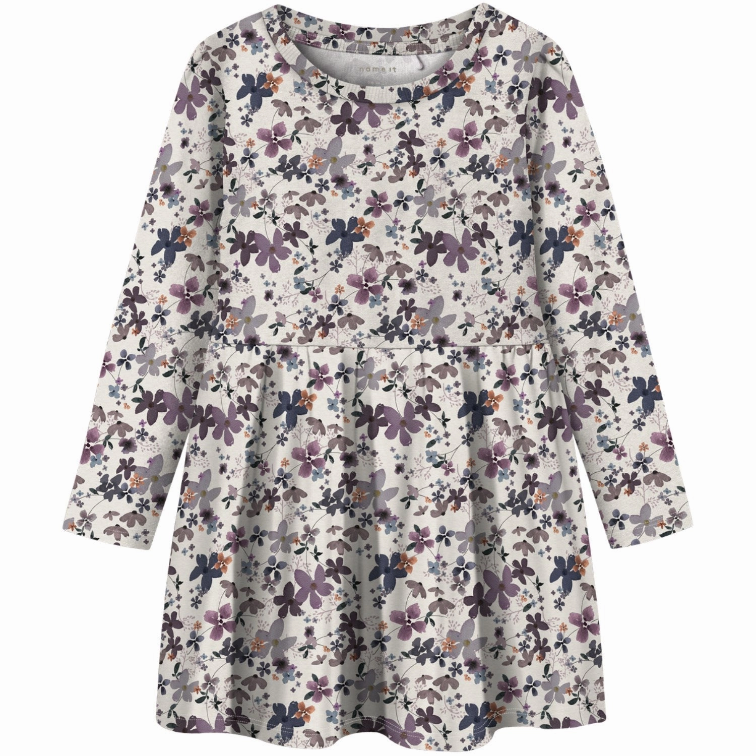 Slim-fit Name It Peyote Melange Nmfnaline Ls Dress