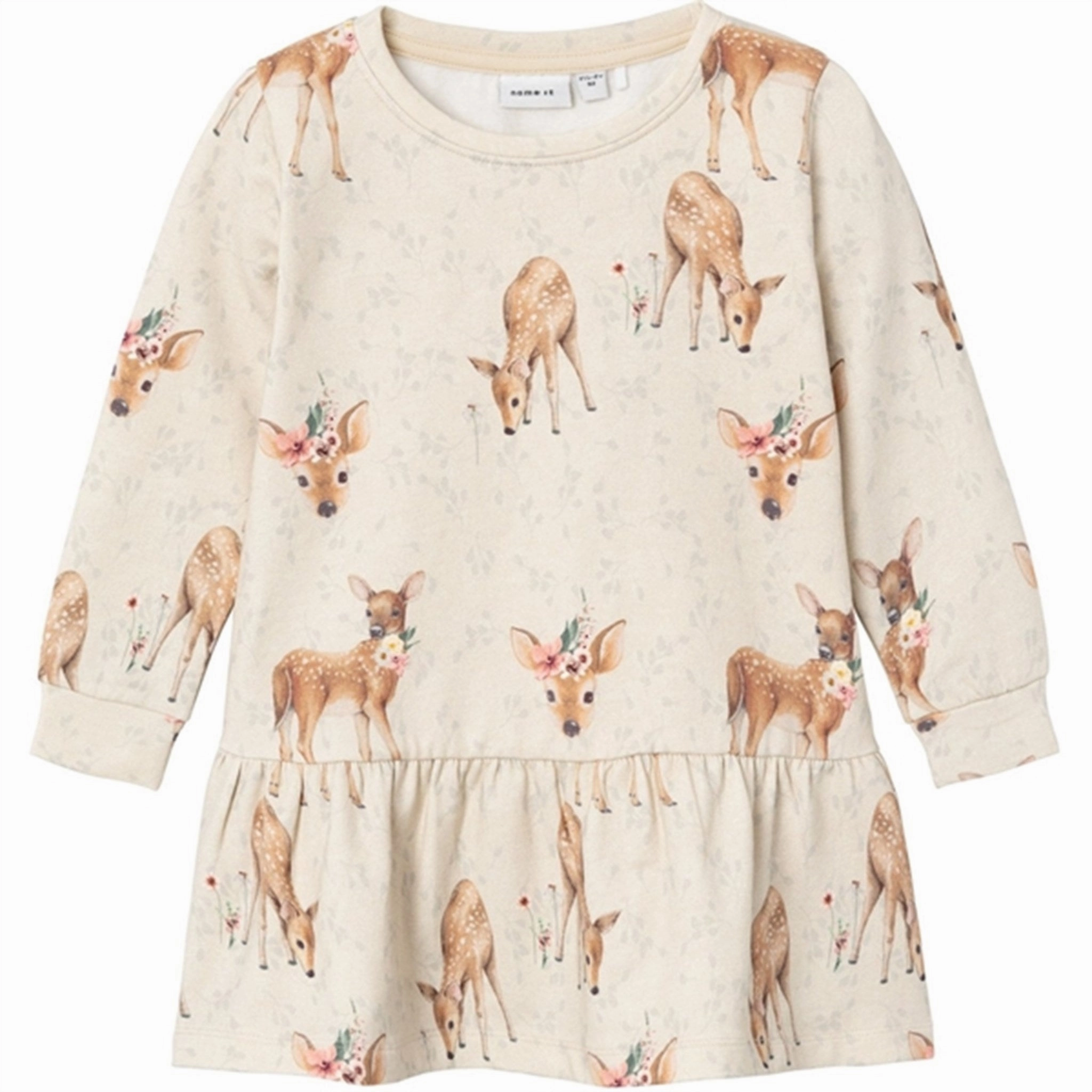 Name it Peyote Melange Obambi Sweat Dress Artisanal-Detail Smart and Stylish