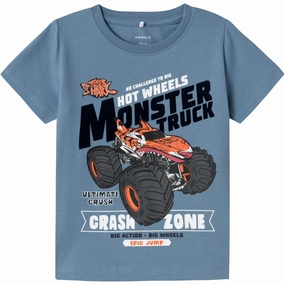 Name It Provincial Blue Arav Hot Wheels T-Shirt Reinforced Shoulder Stitching