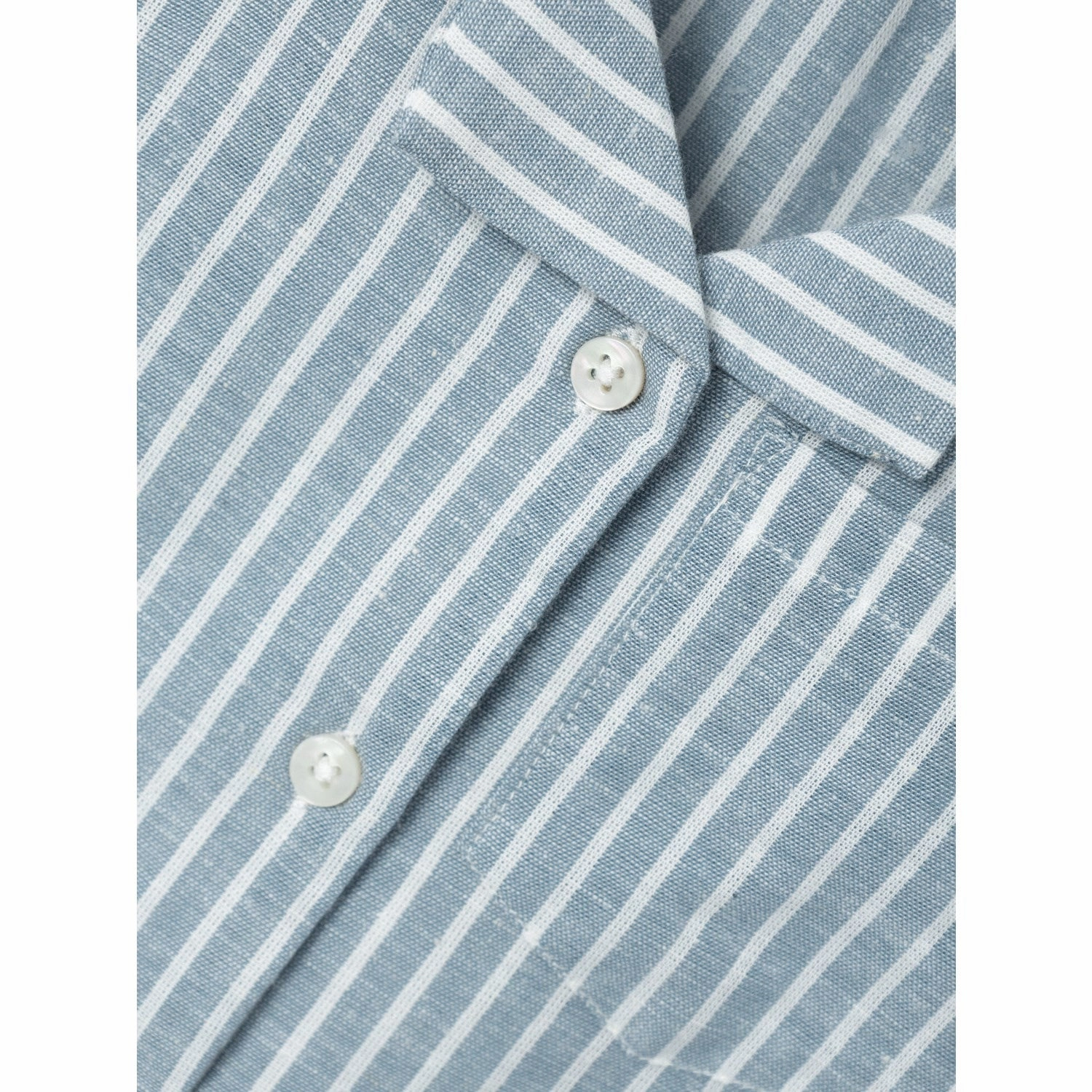 Layered Hemline Functional Pocket Name It Provincial Blue Hilom Shirt