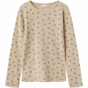 Name It Pure Cashmere Wang Wool Rib Blouse AOP Traveler??s Choice