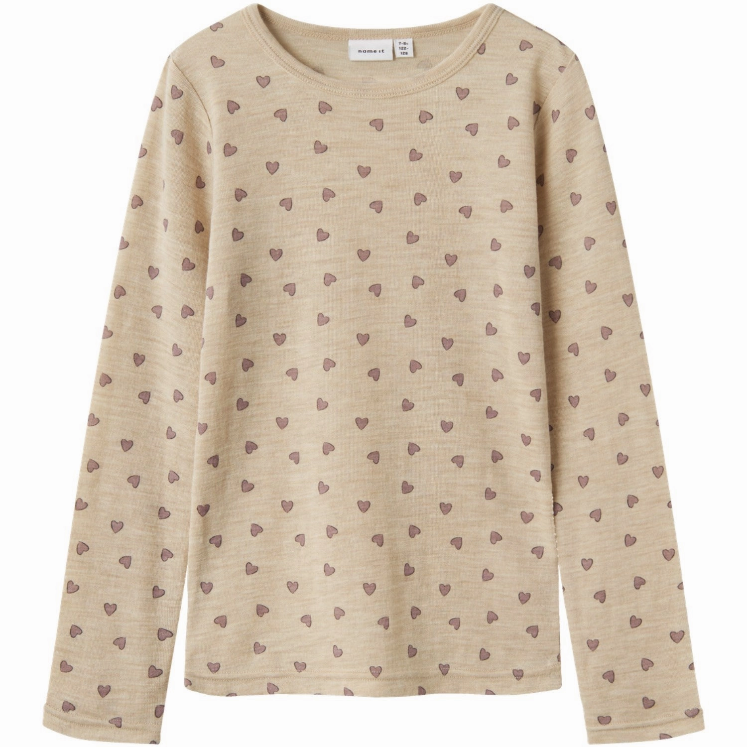 Name It Pure Cashmere Wang Wool Rib Blouse AOP Sports Ready Clean Edge Trim