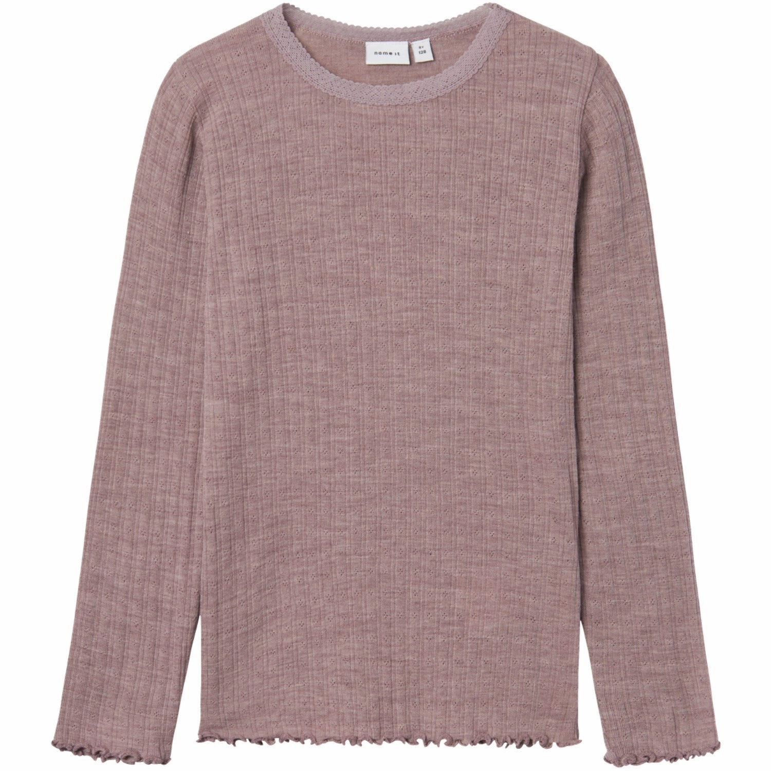 Striped style Name It Purple Dove Wossa Wool/Silk Rib Blouse