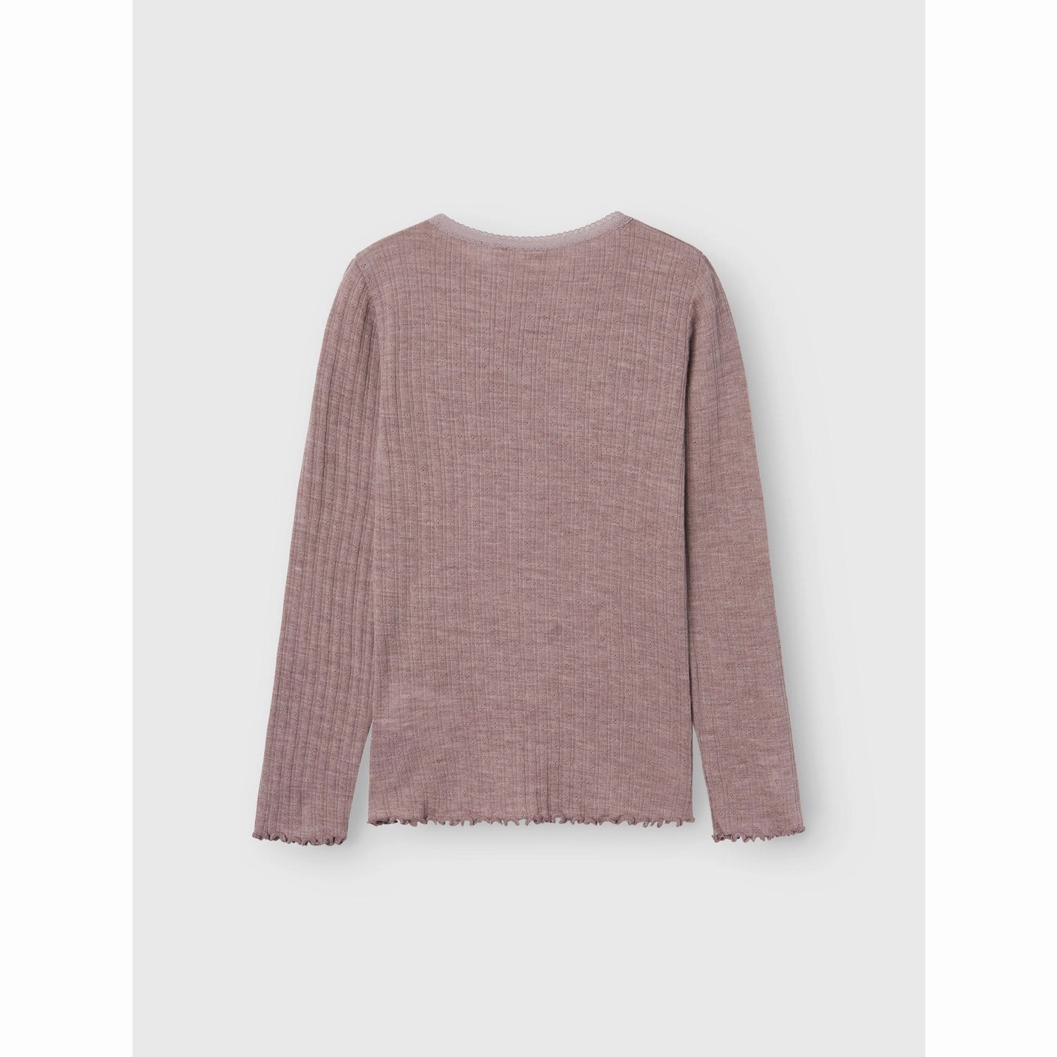 Name It Purple Dove Wossa Wool/Silk Rib Blouse Premium Finish Odor control