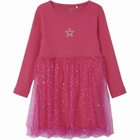 Name It Raspberry Sorbet Rarana Dress Daily Style Casual Layering