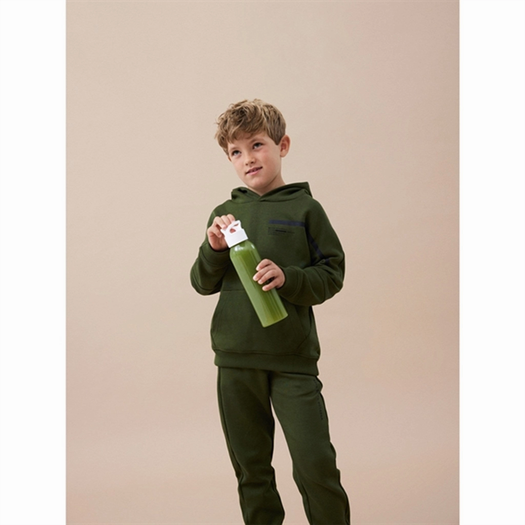 Name it Rifle Green Kaivar Loose Sweat Hoodie Stretchable Backyard Chill