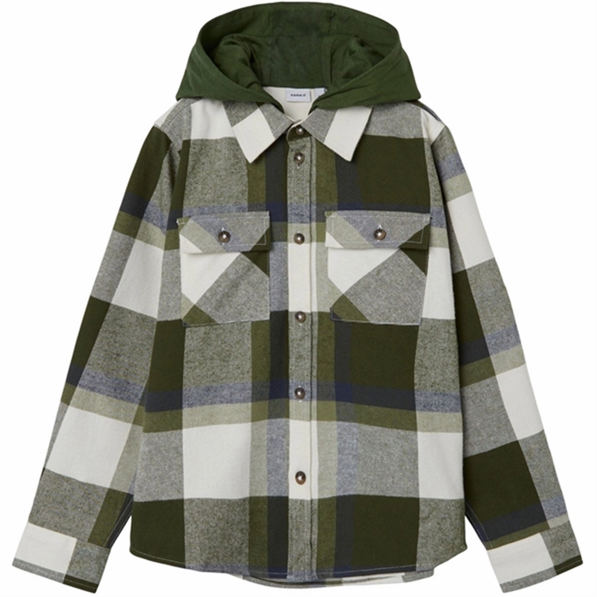 Name it Rifle Green Osom Overshirt Chambray Fabric Summer Camp