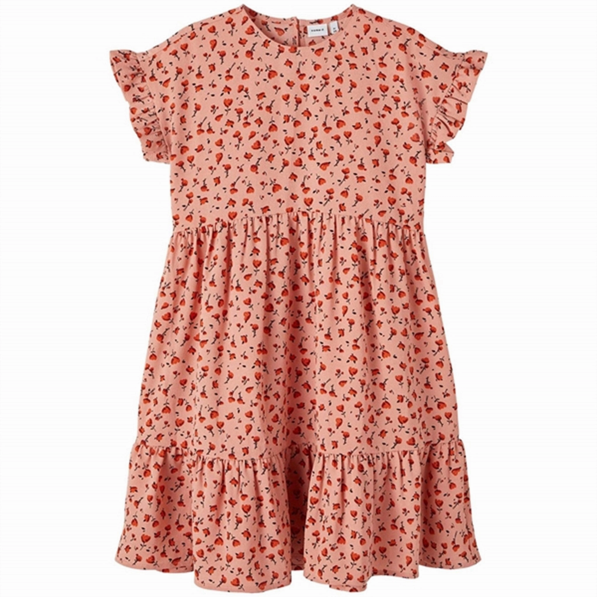 Light And Airy Cap-Sleeve Name it Rose Tan Hanah Dress