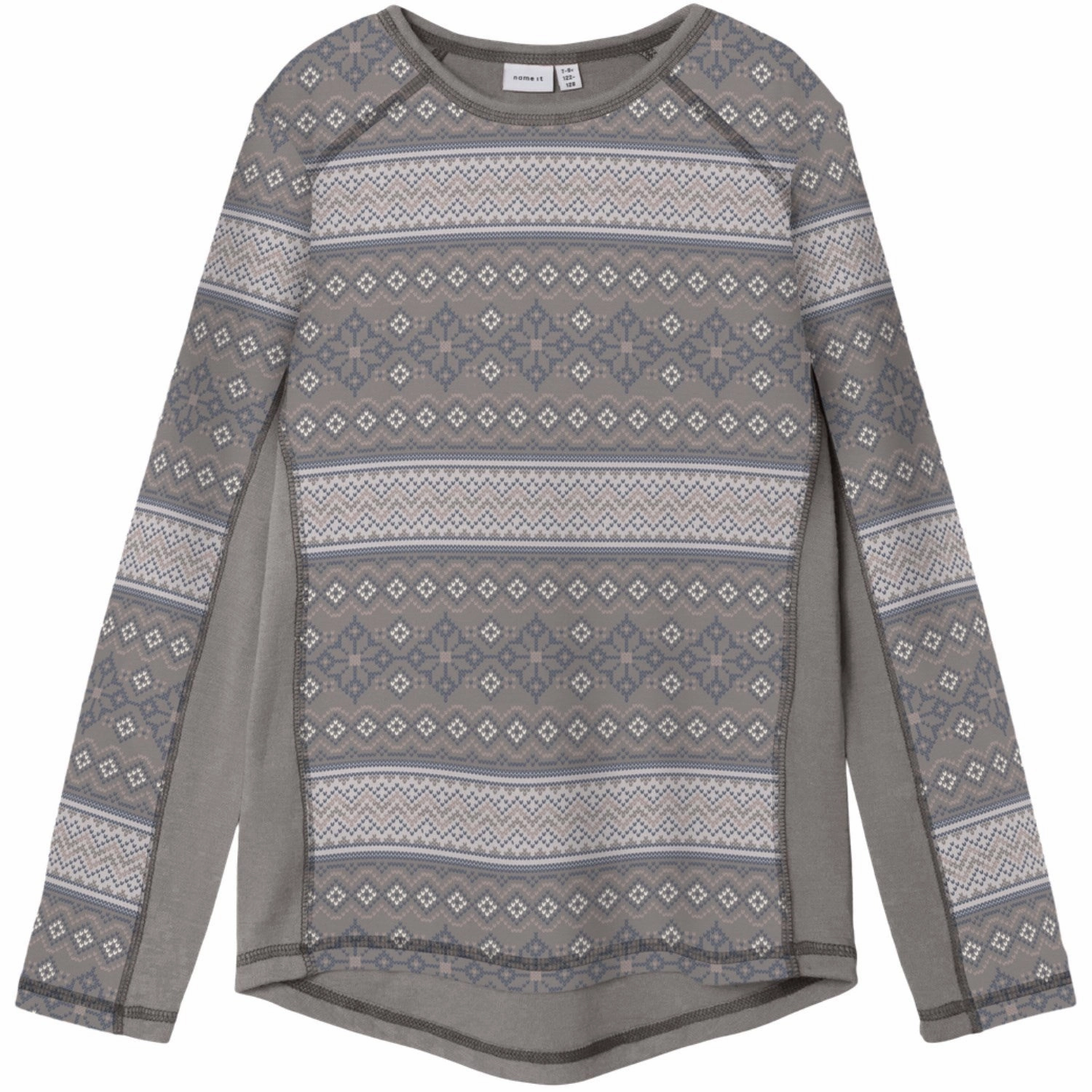 Comfort Wear Name It Satellite Snow Pattern Nkfwillto Wool Ls Top