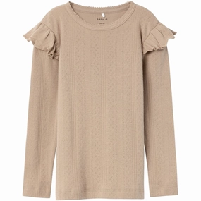 Name it Savannah Tan Ninna Slim Blouse Relaxed Comfort