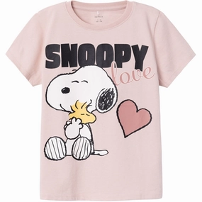 Name it Sepia Rose Nanni Snoopy T-Shirt Noos Minimalist fashion anti static