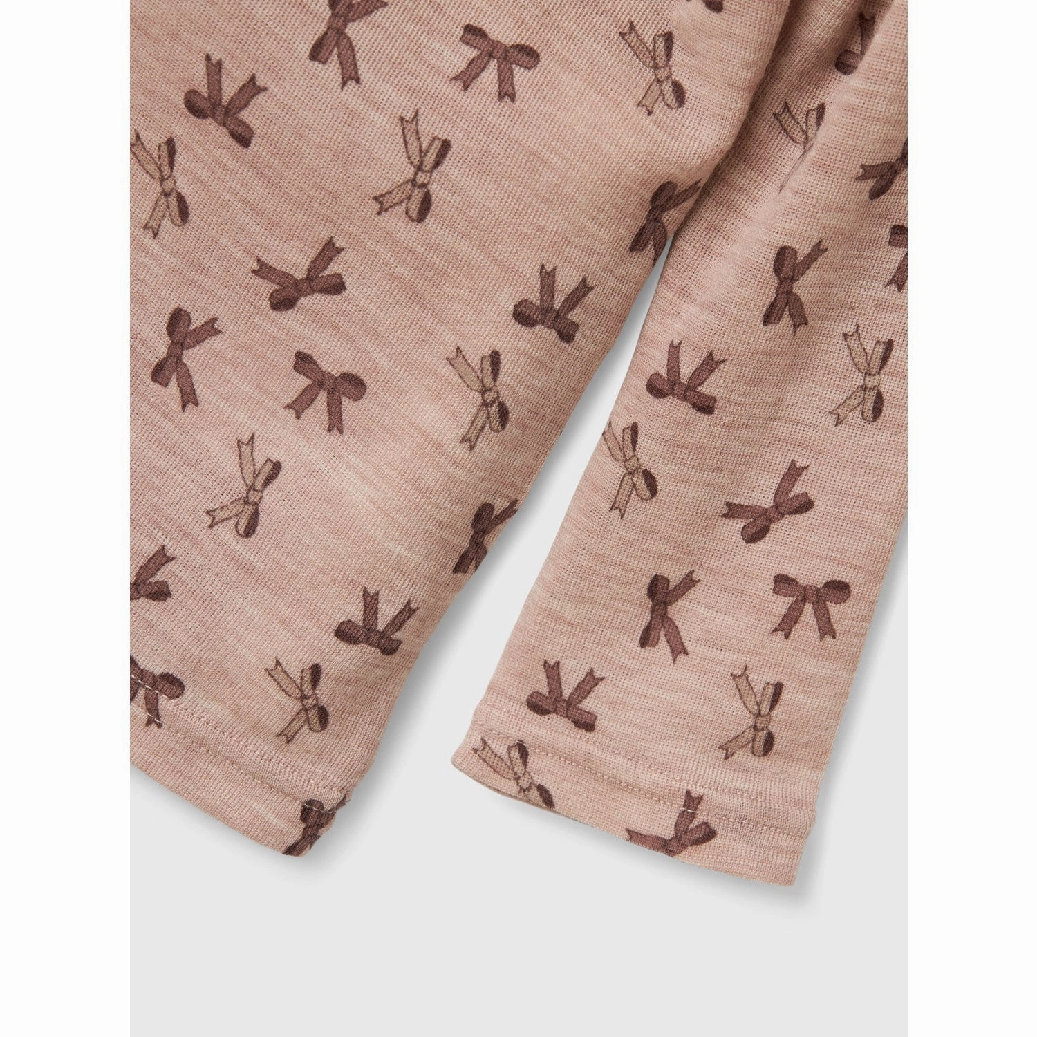 High Street Fashion Name It Shadow Gray Bows Nmfwang Wool Rib Ls Top Aop