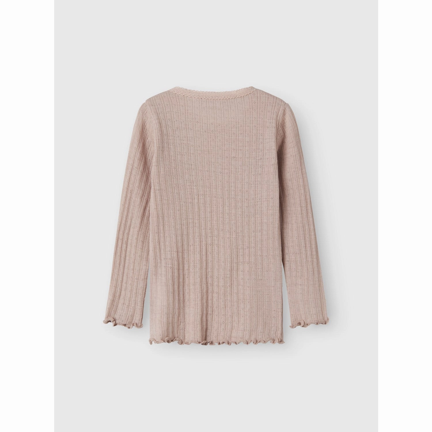 Fitted Shape Runway Inspired Name It Shadow Gray Nmfwossa Wo/Si Rib Ls Top