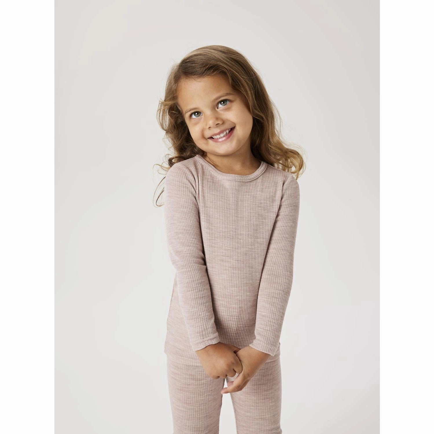 Name It Shadow Gray Nmnwax Wool Rib Ls Top Noos Quick Dry Construction Indoor Comfort