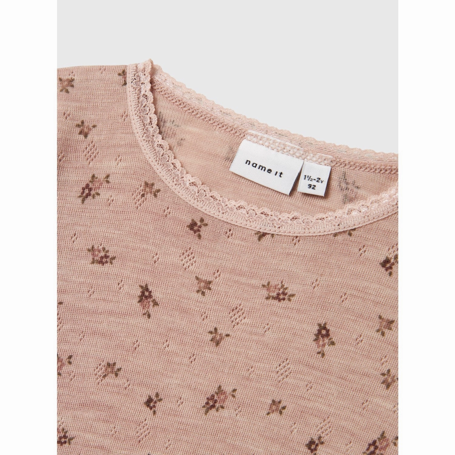 Flexible Shoulder Panels Name It Shadow Gray Small Flowers Nmfwang Wool Needle Ls Top Noos