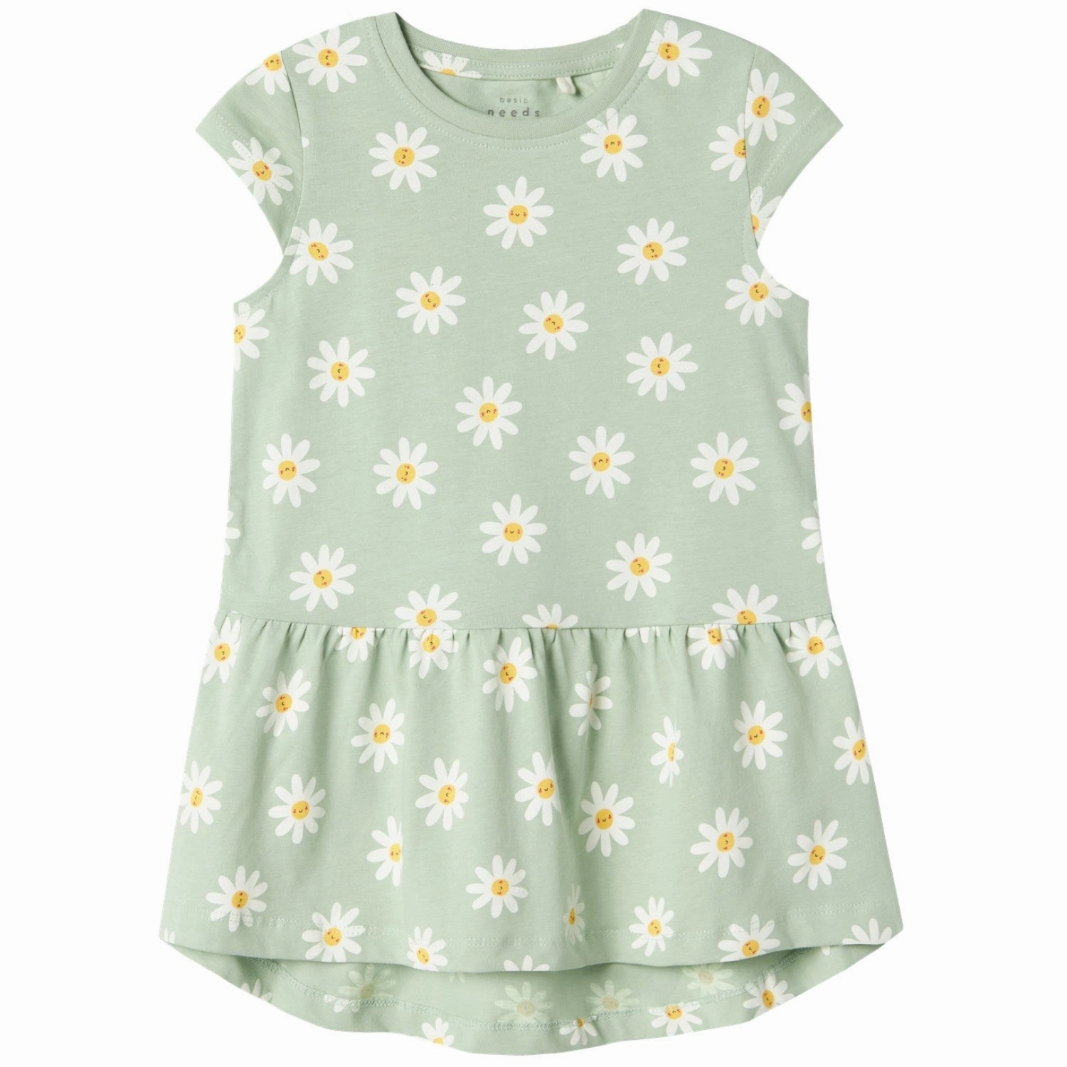 Name It Silt Green Daisy Flowers Vigga Dress Noos Office Layer Casual Pick