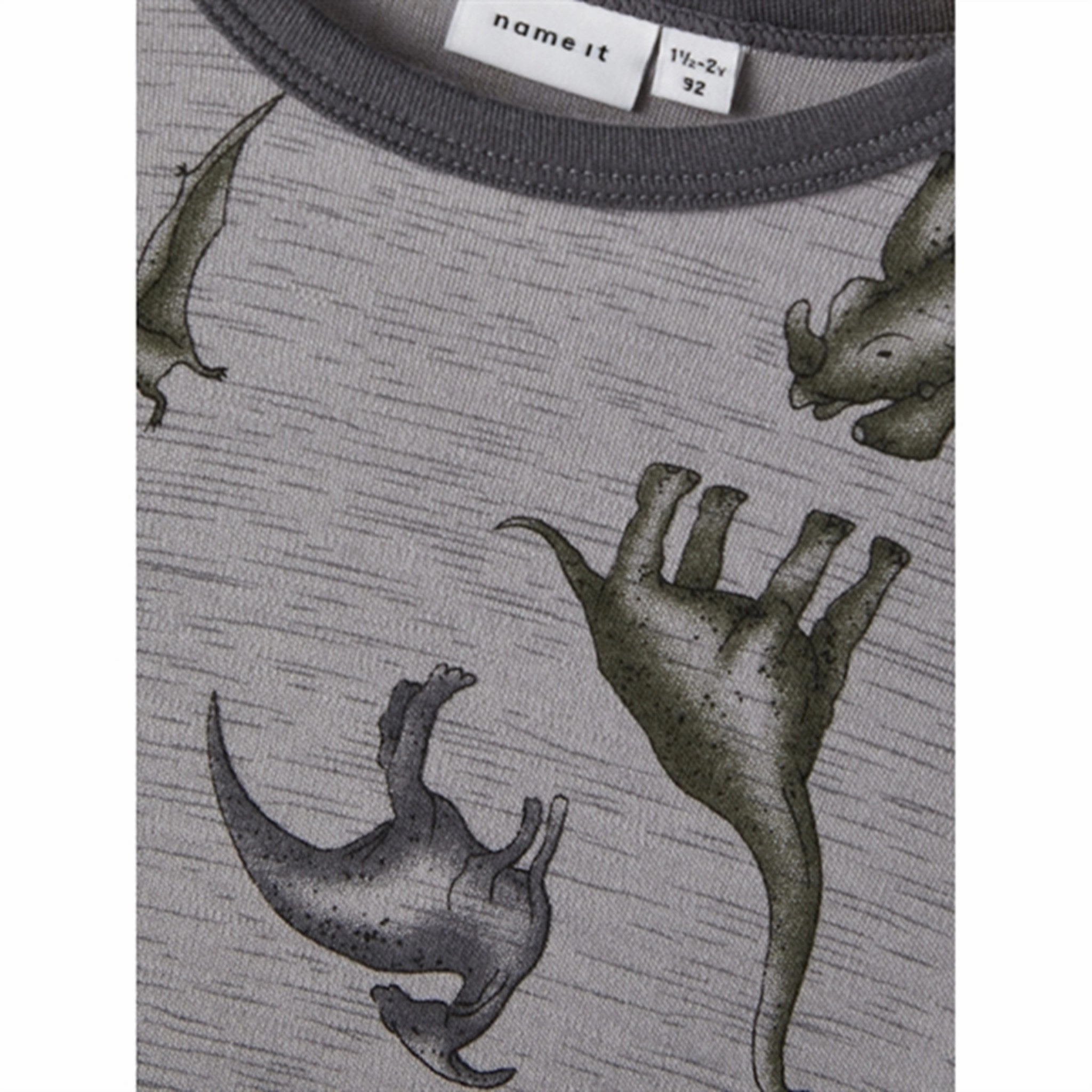 Name it Silver Filigree Aop Willow Wool Blouse AOP Casual Comfort Midweight Textile