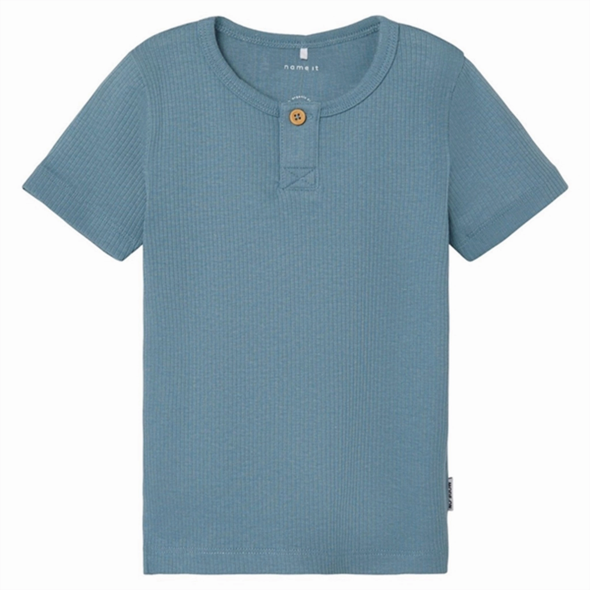 Relaxed and Comfy Wrinkle Free Fabric Name it Smoke Blue Humus T-Shirt