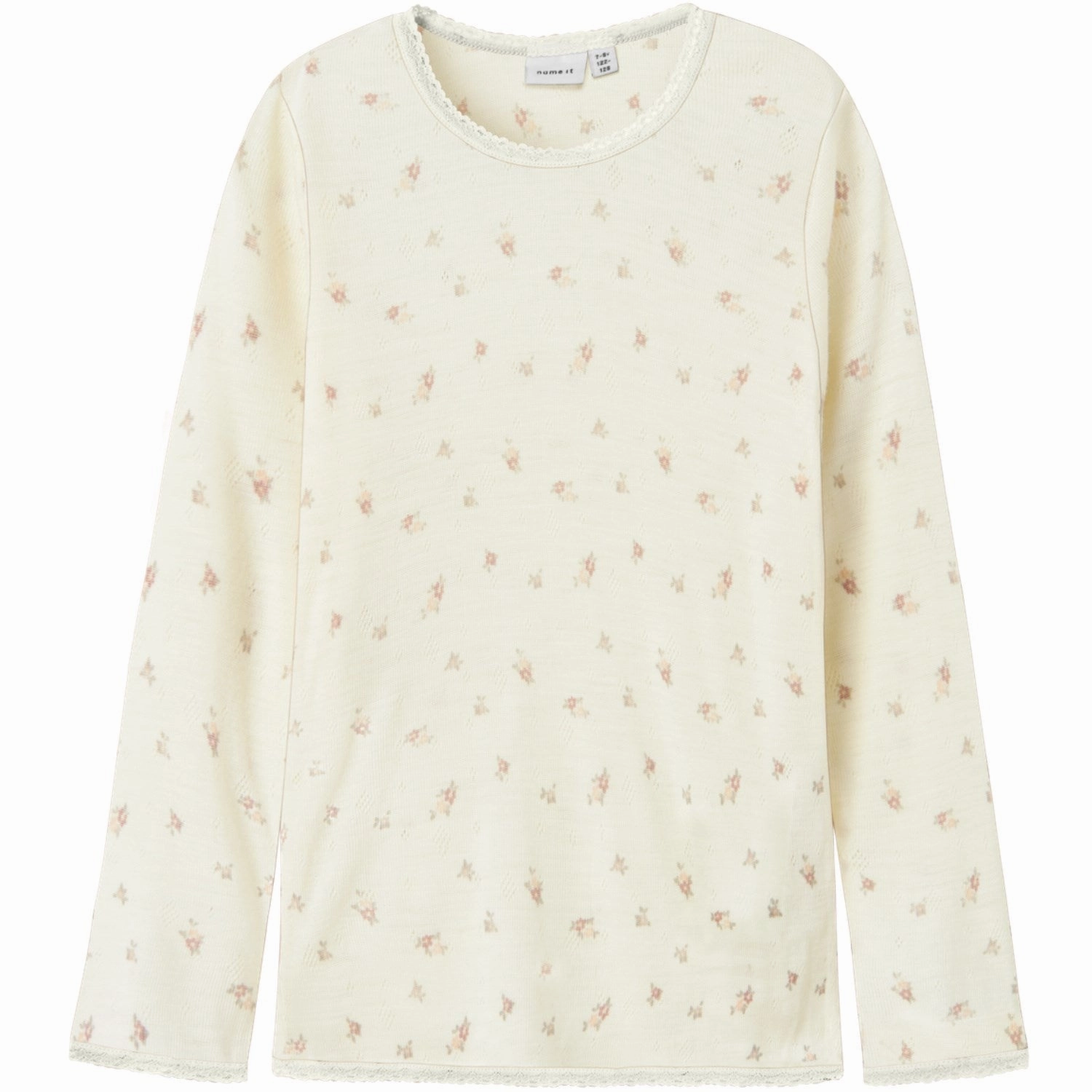Trendy Pattern Odor Control Fabric Name It Snow White Small Flowers Nkfwang Wool Needle Ls Top