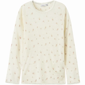 Trendy Pattern Odor Control Fabric Name It Snow White Small Flowers Nkfwang Wool Needle Ls Top