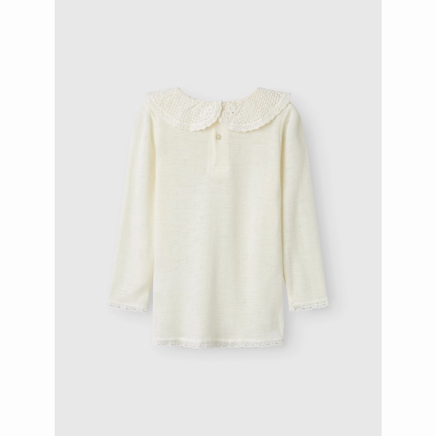 No Bulk Layering System Travel Essential Name It Snow White Wang Wool Needle Blouse With Collar