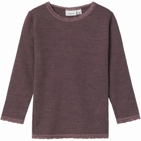 Name It Sparrow Wang Wool Needle Blouse Solid Noos Linen blend Snag Free Surface