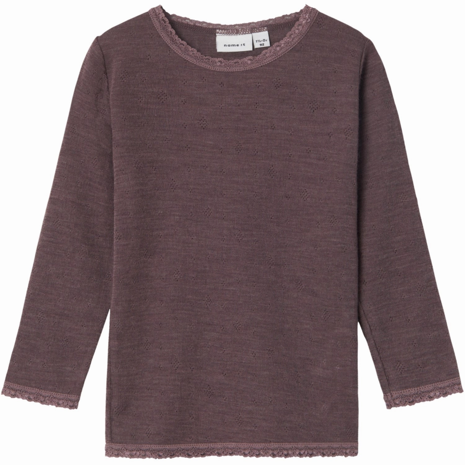 Name It Sparrow Wang Wool Needle Blouse Solid Noos Linen blend Snag Free Surface