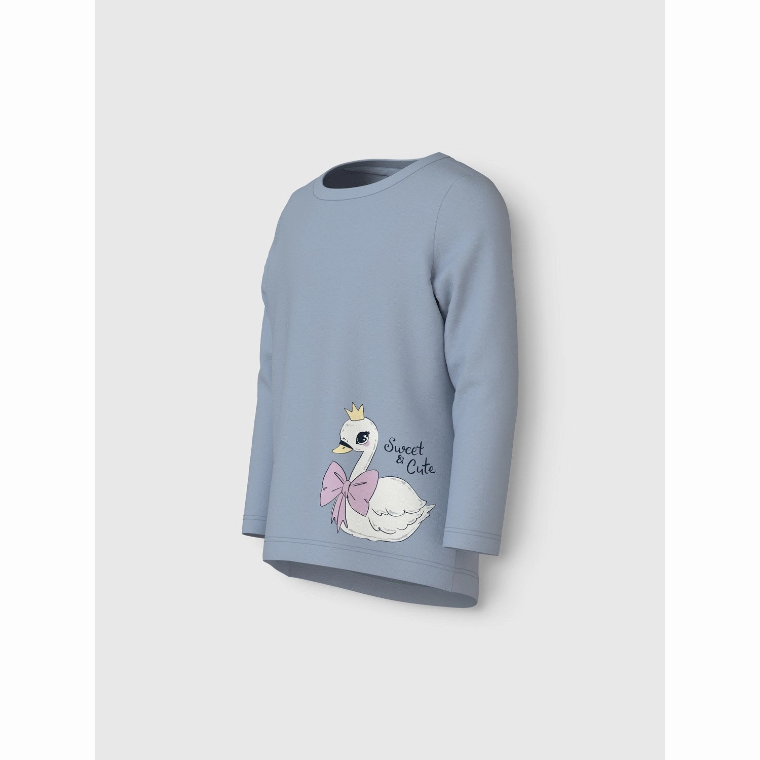 Name It Subdued Blue Swan Vix Blouse Shimmer Effect Unmatched comfort