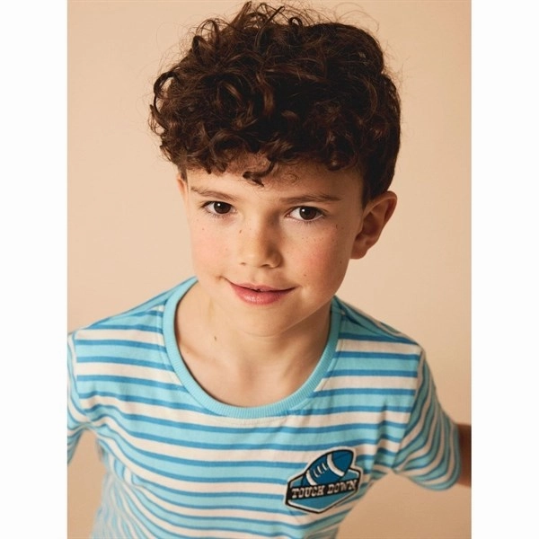 Name it Swedish Blue Dalovan T-Shirt Travel Style SoftenedTexturedWeave