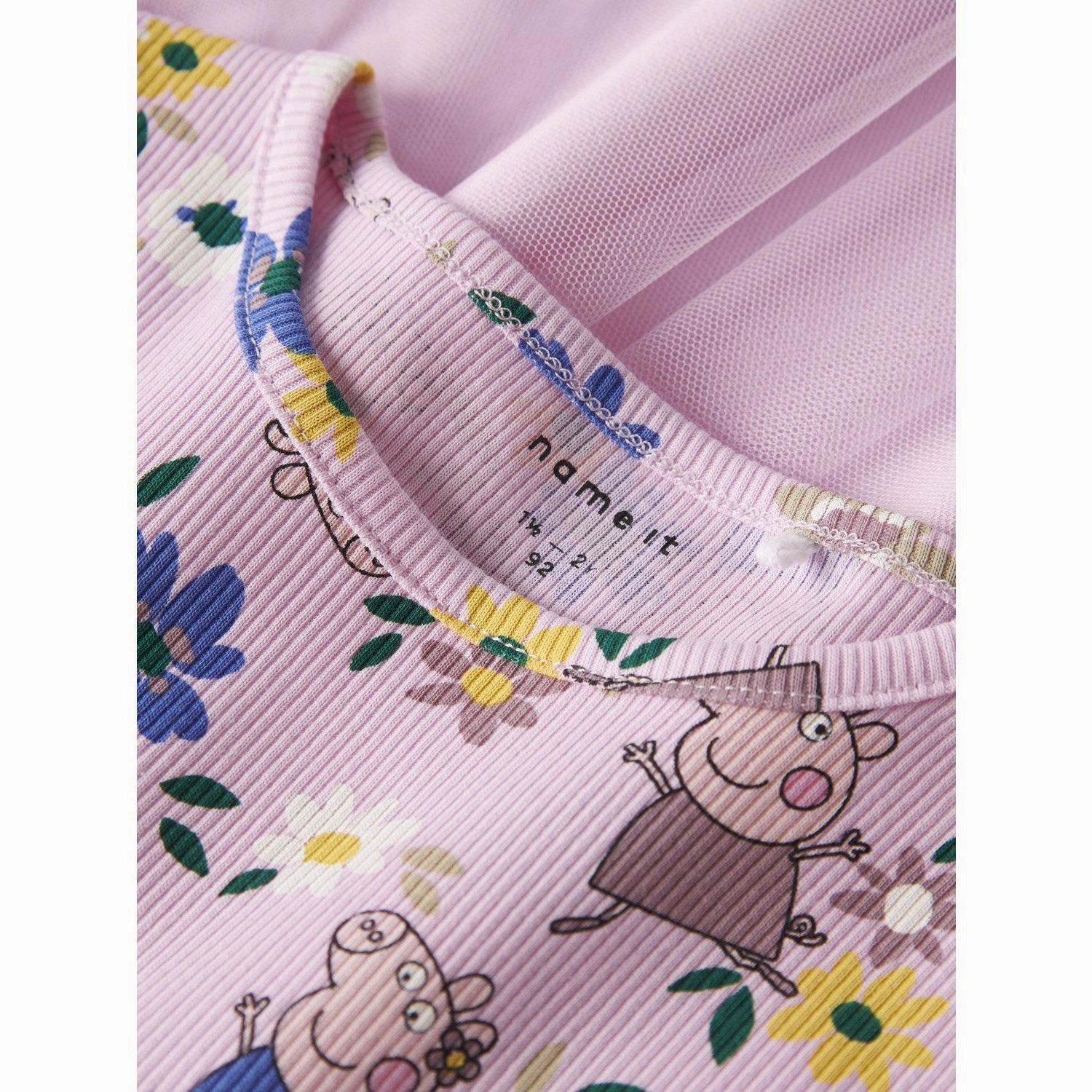 Name It Sweet Dreams Nmfansa Peppa Ls Tulle Dress Cplg Guest Shine