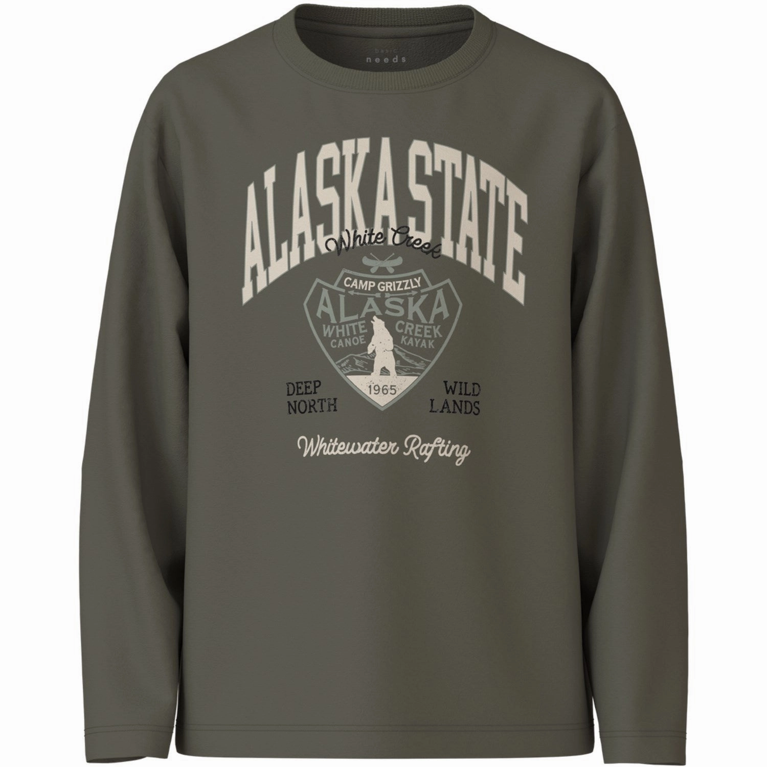 Name It Tea Leaf Alaska State Vagno Loose Blouse Layered Collar