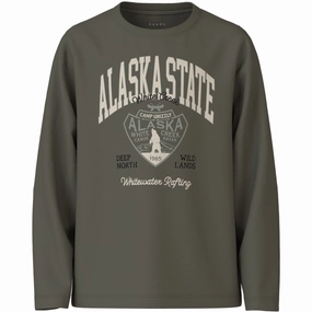 Polka Dot Name It Tea Leaf Alaska State Vagno Loose Blouse