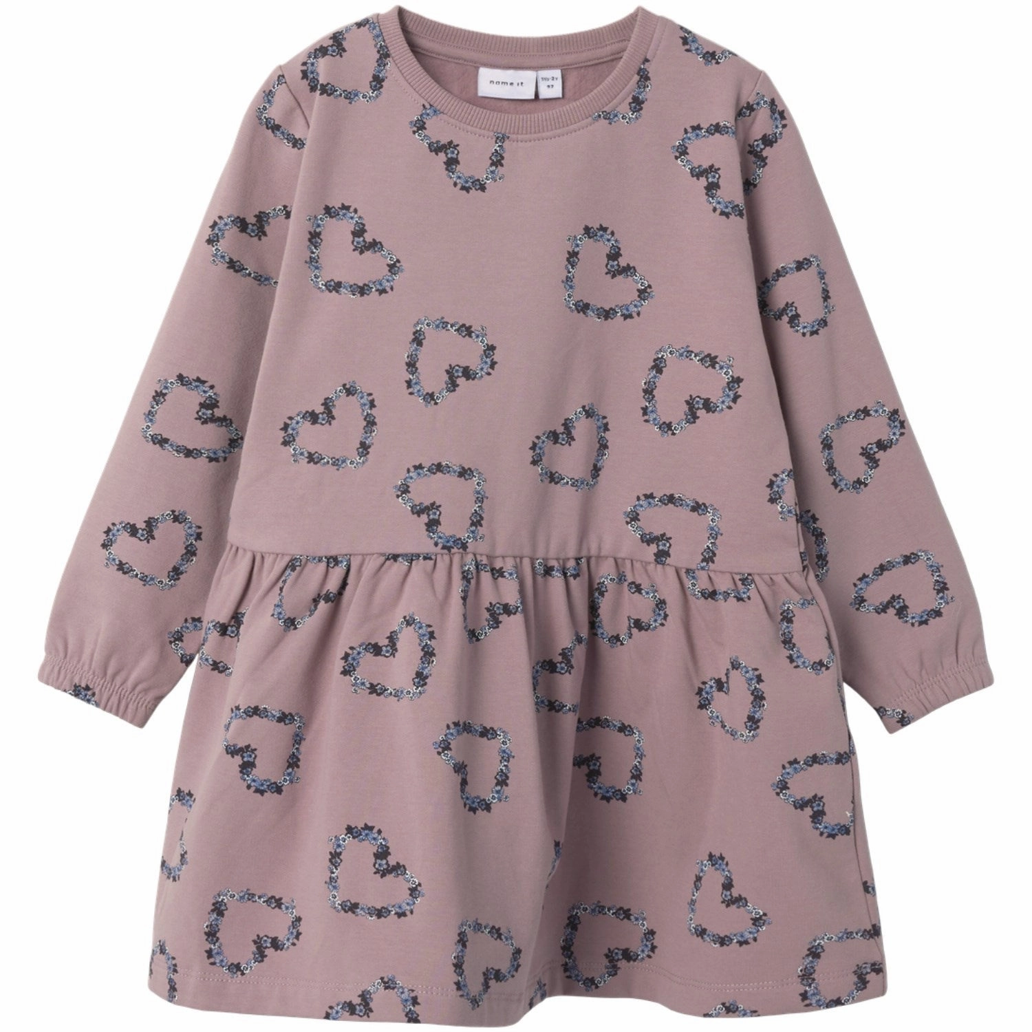 Name It Toadstool Nmfolukria Ls Sweat Dress Bru Lace-Trim Travel Comfort