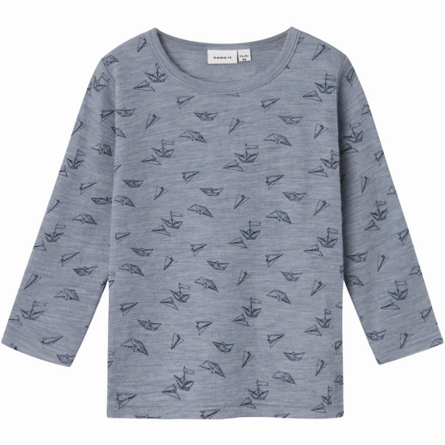 Name It Tradewinds Aop Wang Wool Rib Blouse Aop All-Purpose Wear