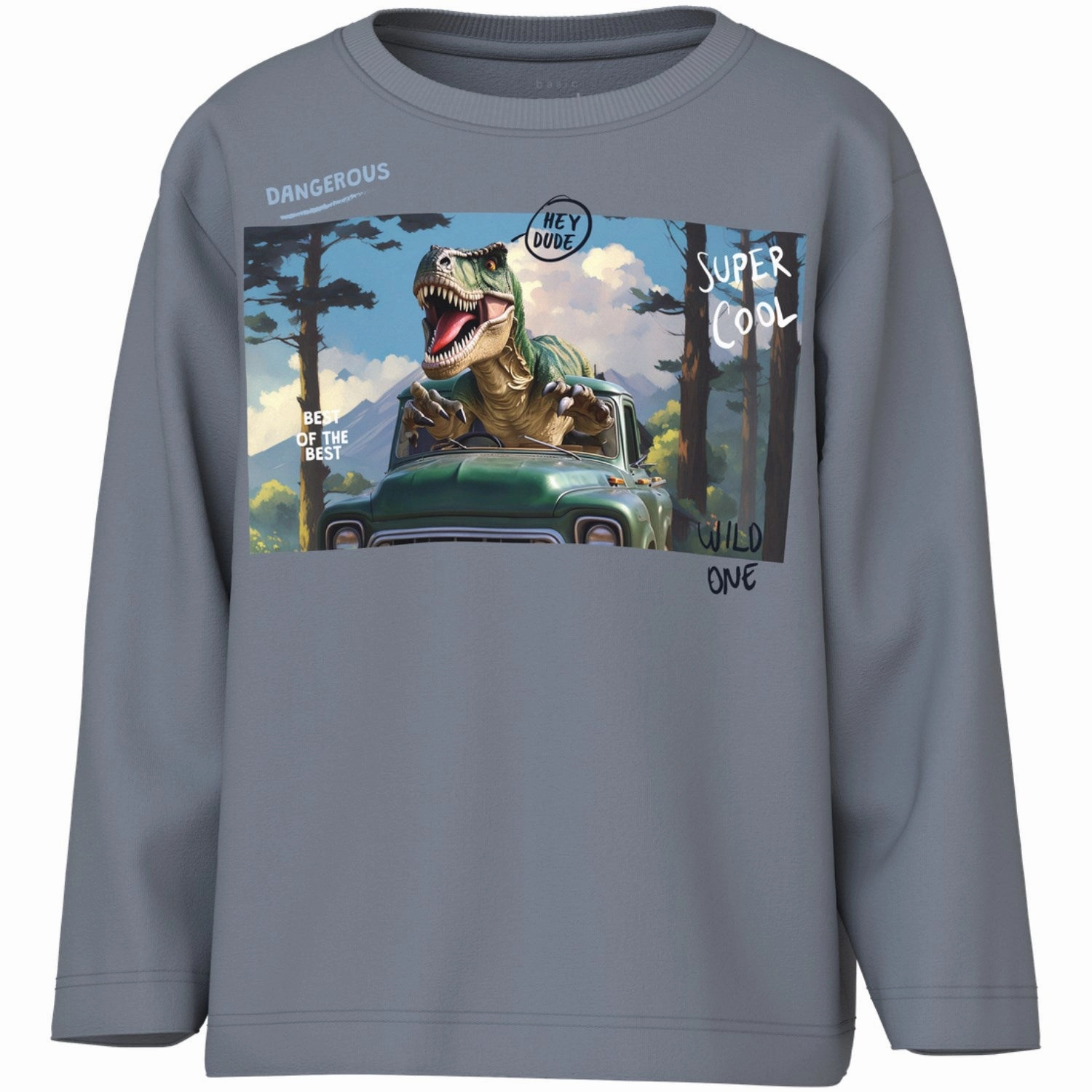 Name It Tradewinds Dino Drive Nmmvoto Ls Nreg Top Monochrome Palette checkered pattern