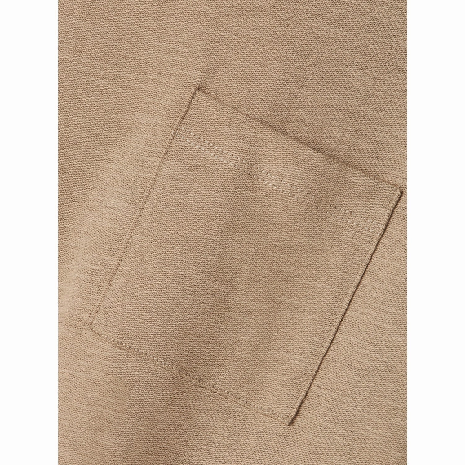 Minimalist fashion Ribbed Trim Name It Weathered Teak Vebbe Blouse