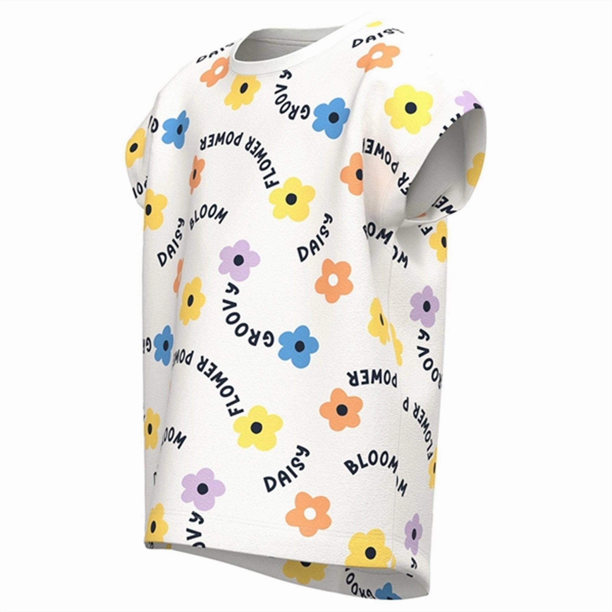Name it White Alyssum Bloom AOP Vigga T-Shirt Active Wear